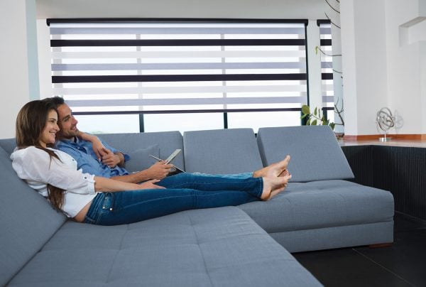 Motorised vision blinds with a remote control - Blinds Norfolk - Norwich Sunblinds