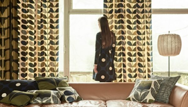 Orla Kiely Olive curtains - Curtains Norfolk - Norwich Sunblinds