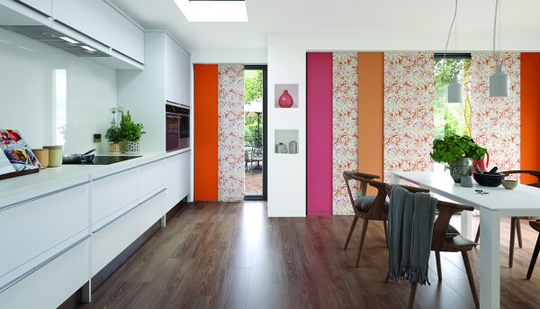 Strikingly beautiful panel blinds in Carnival and Coral designs - Blinds Norfolk - Norwich Sunblinds
