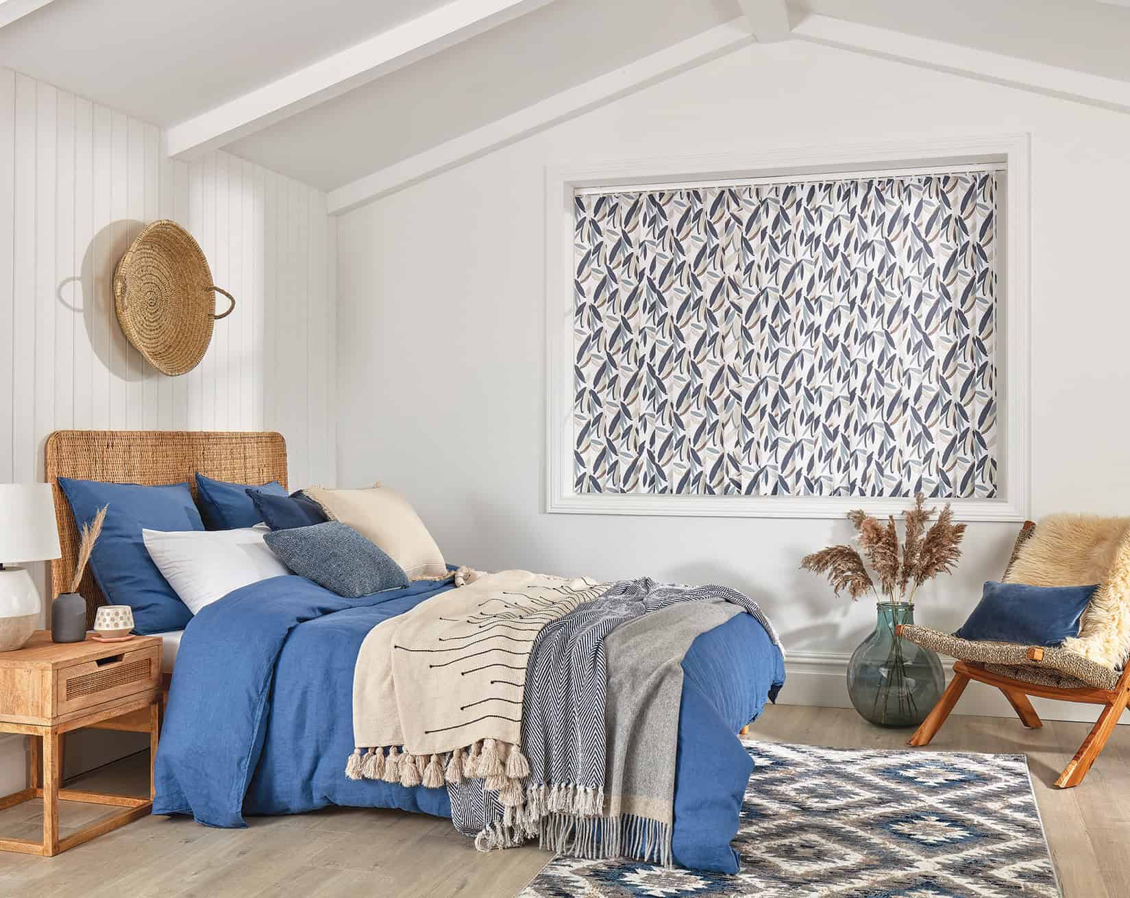 Bedroom blinds with a blackout fabric will help you and your family get a great nights sleep